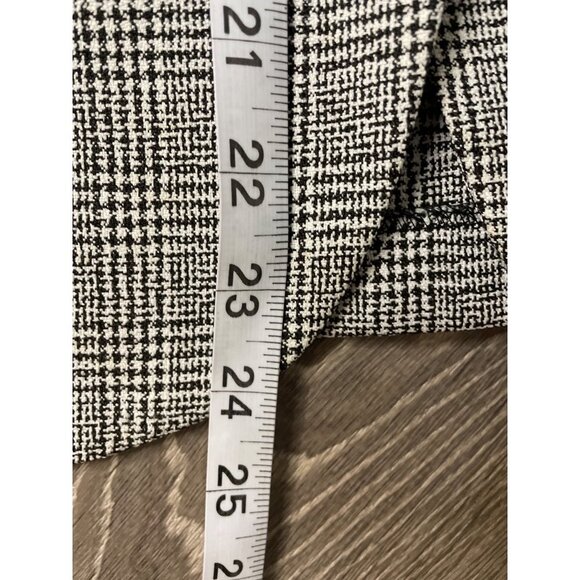 Perceptions Black White Checked Two Button Blazer Jacket Sz 10P - Picture 8 of 8